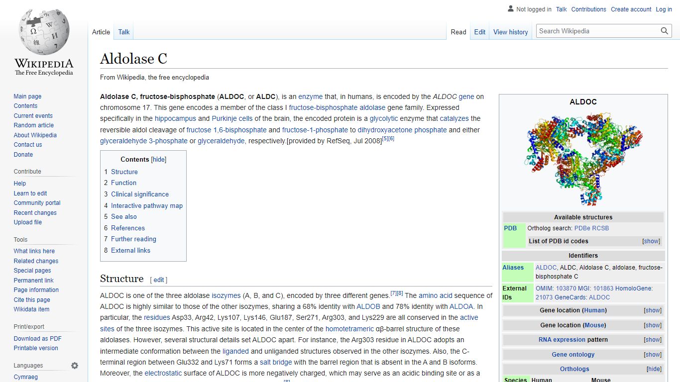 Aldolase C - Wikipedia